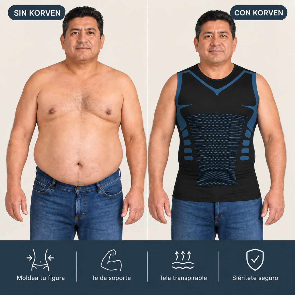 KORVEN™ | Disimula Abdomen y Pecho